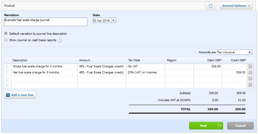 Fuel Scal Charge – Xero Central