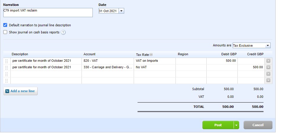 C79 form in Xero – Xero Central